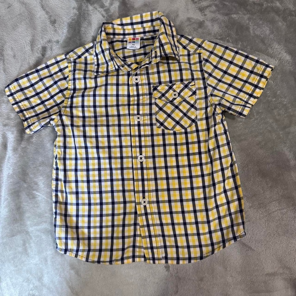 Boy plaid short sleeve shirt - Size 4t